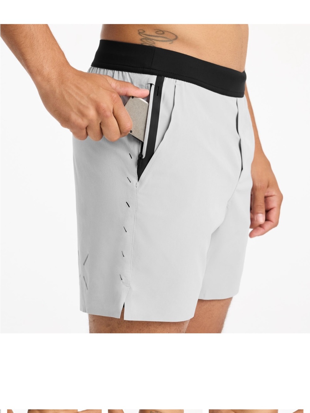 Ten Thousand Men’s Interval 7” Lined-Light Gray Athletic Shorts-XL - Picture 4 of 11